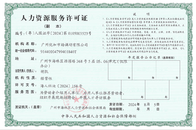 热烈祝贺我司取得人力资源服务许可证